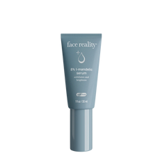 Face Reality 8% l-mandelic serum in a blue tube.