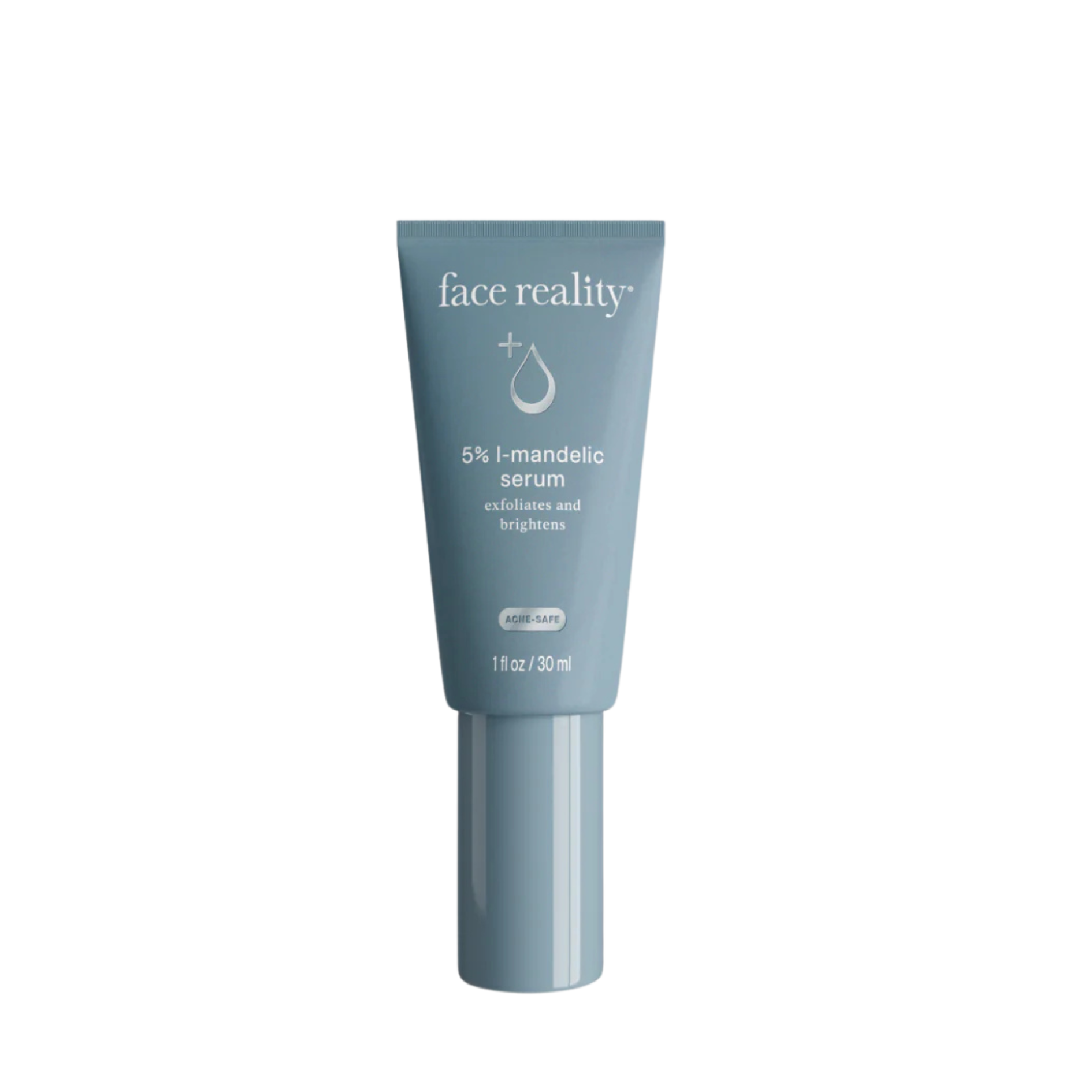 Face Reality 5% l-mandelic serum in a blue tube.