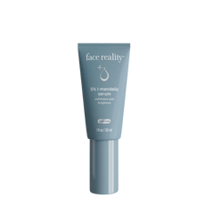 Face Reality 5% l-mandelic serum in a blue tube.