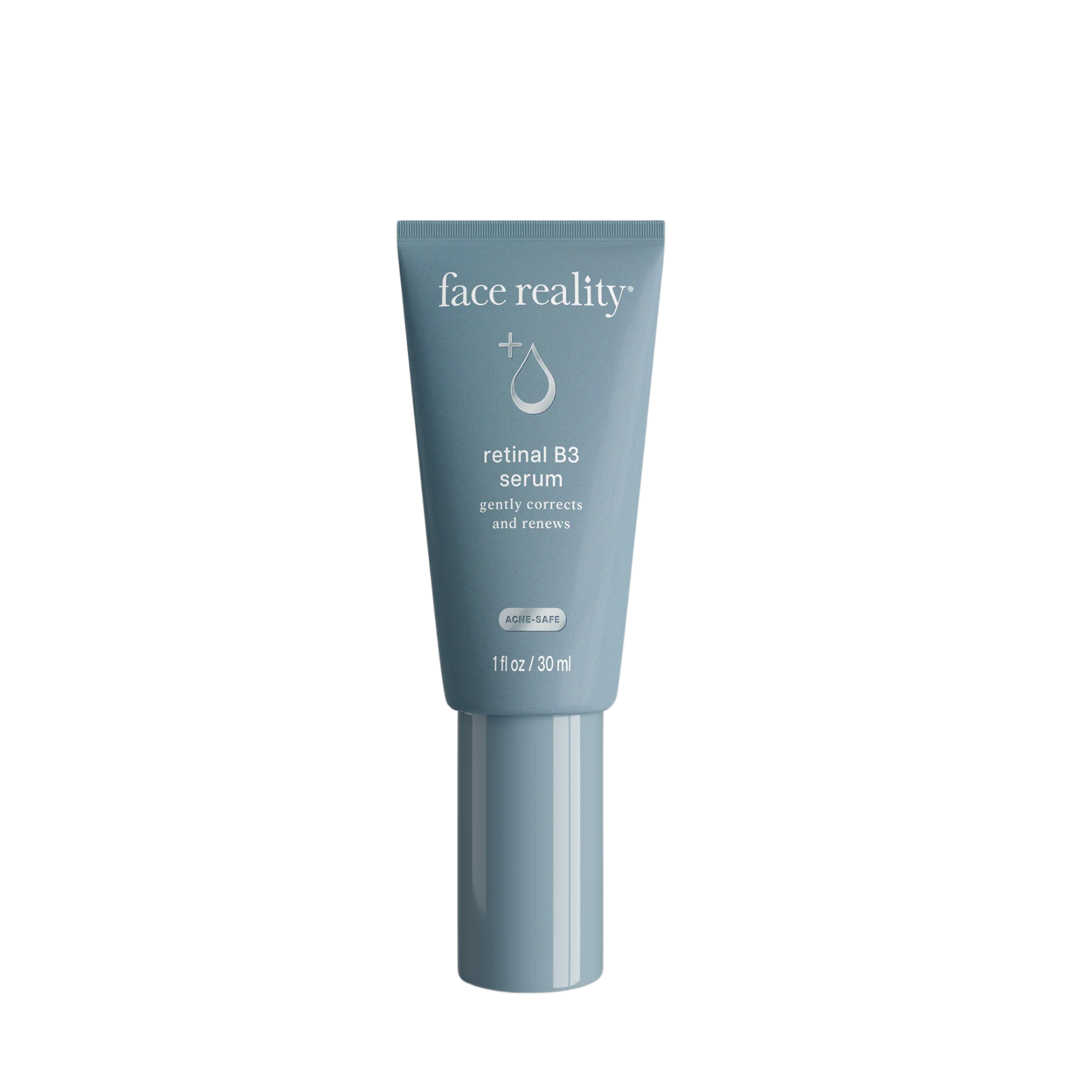 Face Reality retinal b3 serum in a blue tube.